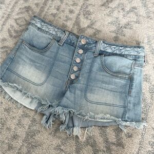 Light Washed American Eagle Shorts High-rise Shorty Size 10